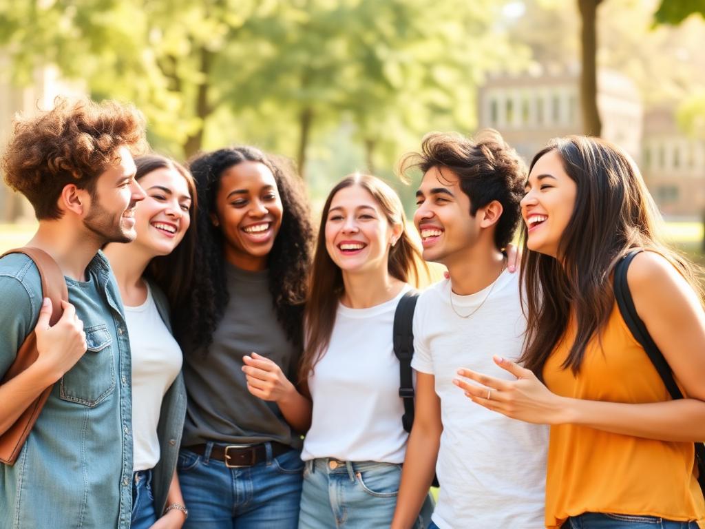 Pessoas felizes na natureza, liberdade e superação